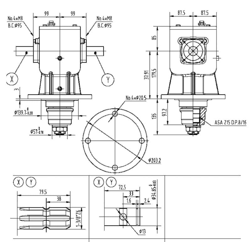 Caja de cambios del cortac&eacute;sped 60HP